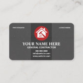 General Contractor Professional Charcoal & Red  名刺 (正面)