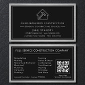 General Contractor QR Code Industrial Metal 名刺