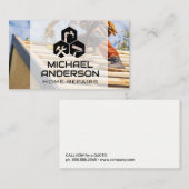 General Contractor Working on Roof 名刺 (正面/裏面)