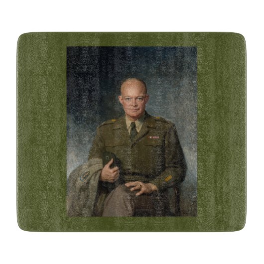 General Dwight Eisenhower 5 Star Painted Portrait カッティングボード (正面)