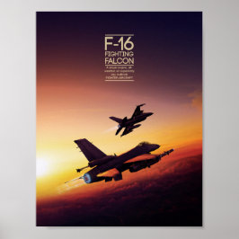 General Dynamics F-16 Fighting《鳥》ハヤブサポスター ポスター