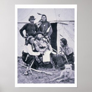 General George A. Custer (1839-76) with his Indian ポスター