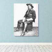 General George A. Custer (b/w photo) キャンバスプリント (インサイチュ (ウッドフロア))
