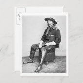 General George A. Custer (b/w photo) ポストカード (正面/裏面)