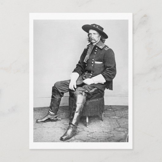 General George A. Custer (b/w photo) ポストカード (正面)