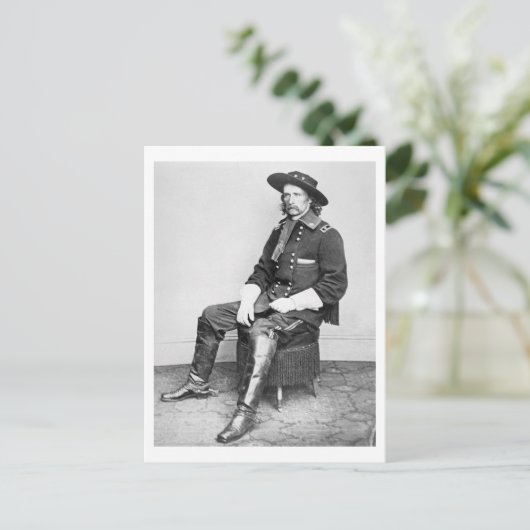 General George A. Custer (b/w photo) ポストカード (スタンド正面)
