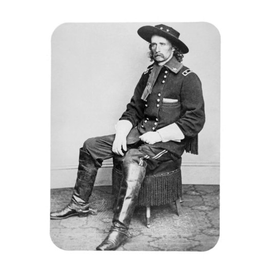 General George A. Custer (b/w photo) マグネット (縦)