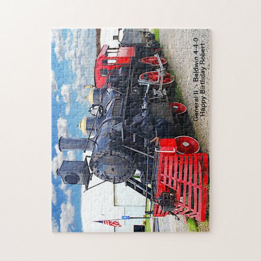 General II - Baldwin 4-4-0 Steam Engine - Add Name ジグソーパズル (縦)