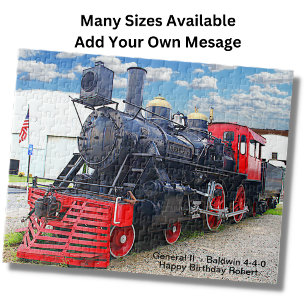 General II - Baldwin 4-4-0 Steam Engine - Add Name ジグソーパズル
