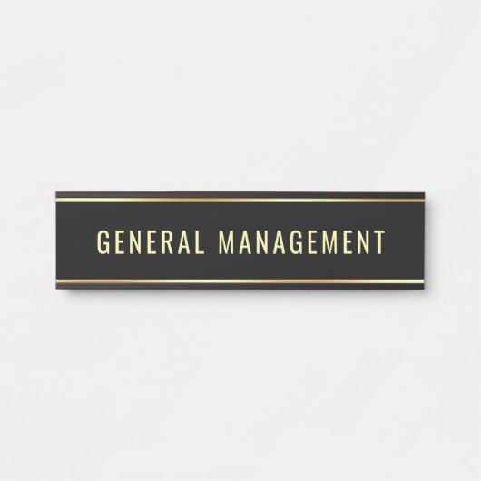 General Managementカスタマイズ可能な部門名 サインプレート (正面)