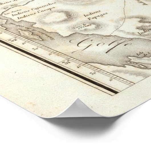 General map of the Kingdom of New Spain ポスター (角)