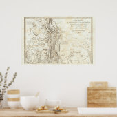 General map of the Kingdom of New Spain ポスター (キッチン)