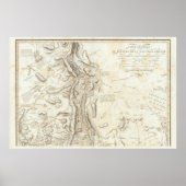 General map of the Kingdom of New Spain ポスター (正面)