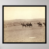 General Miles Overlooking Tipi Camp SD 1891 ポスター (正面)