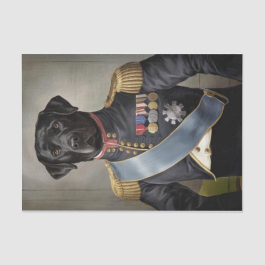 General Murphy、Black Lab in Lab in The Uniform軍隊 薄葉紙 (正面)