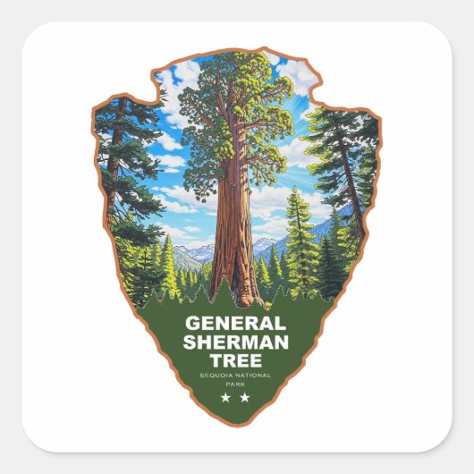 General Sherman Tree Sequoia NP Arrowhead スクエアシール (正面)
