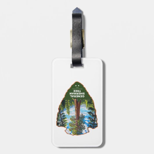 General Sherman Tree Sequoia NP Arrowhead ラゲッジタグ (裏面縦)