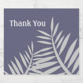 General Thank You Leaf Silhouette Blue自然 ビールラベル (シングルラベル)