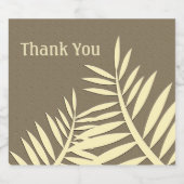 General Thank You Leaf Silhouette Brown自然 ビールラベル (シングルラベル)