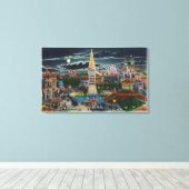 General View of Luna Park at Night キャンバスプリント (インサイチュ (ウッドフロア))