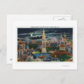 General View of Luna Park at Night ポストカード (正面/裏面)