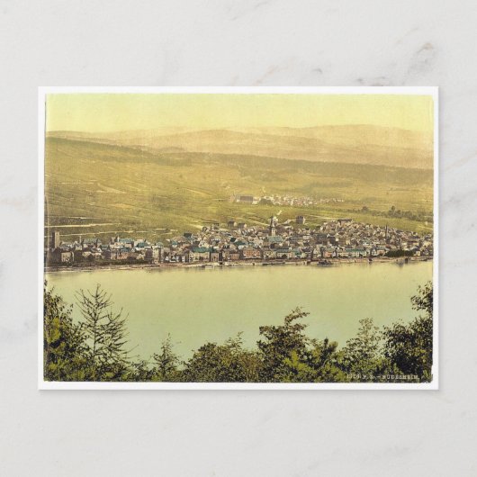 General view, Rudesheim, the Rhine, Germany classi ポストカード (正面)