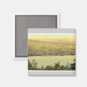 General view, Rudesheim, the Rhine, Germany classi マグネット (正面/裏面)