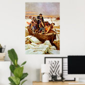 General Washington Crossing The Delaware River ポスター (ホームオフィス)