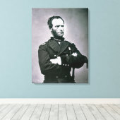 General William T. Sherman (1820-91) (b/w写真) キャンバスプリント (インサイチュ (ウッドフロア))