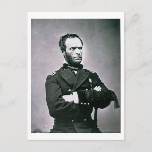 General William T. Sherman (1820-91) (b/w写真) ポストカード (正面)