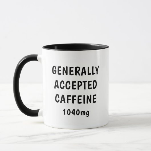 Generally Accepted Caffeine Funny Accountant Mug  マグカップ (左)