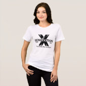 Generation X 1965～1980カスタム文字白 トライブレンドＴシャツ (正面全面)
