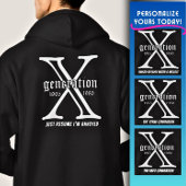 Generation X Customize Year and backside Quote  パーカ