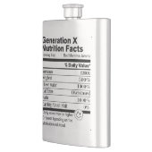 Generation X | Fun Nutrition Facts Sarcasm Neglect フラスク (左)