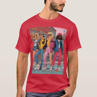 Generation X in the 1990s featuring iconic fashio  Tシャツ