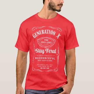 Generation X Stay Feral Premiumriblend retro retro Tシャツ