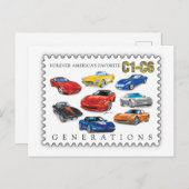 GENERATIONS OF AUTOMOBILE ART HOLIDAY POSTCARD シーズンポストカード (正面/裏面)