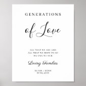 Generations Of Love Minimalist Modern Wedding ポスター (正面)