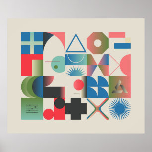 Generative design artwork graphics of bizarre comp ポスター