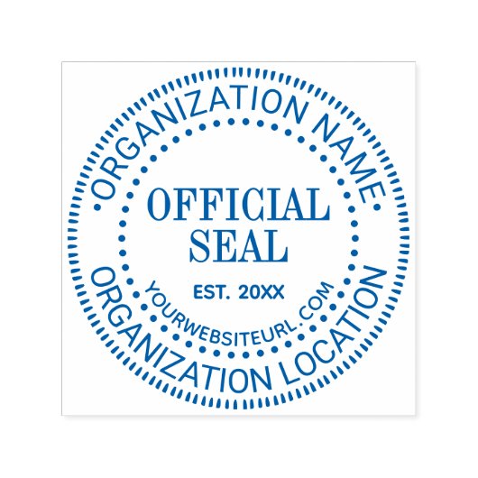 Generic Custom Official Seal Name Location URL Est セルフインキングスタンプ (デザイン)