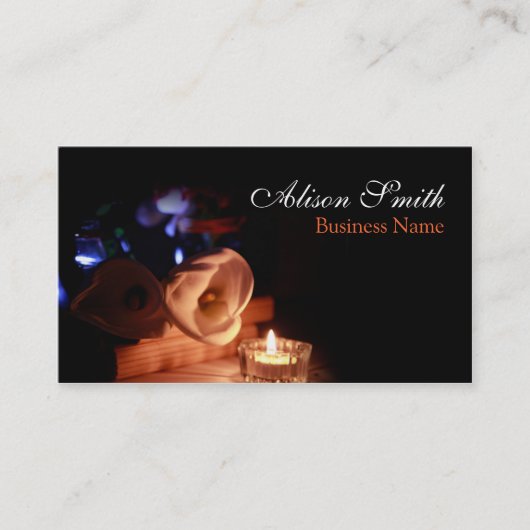 Generic health/spa/massage business card 名刺 (正面)