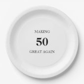 Generic Making 50 Great Again Birthday Party ペーパープレート (正面)