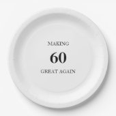 Generic Making 60 Great Again Birthday Party ペーパープレート (正面)
