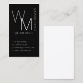 Generic Simple Black Professional Business Card 名刺 (正面/裏面)