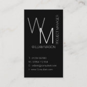Generic Simple Black Professional Business Card 名刺 (正面)