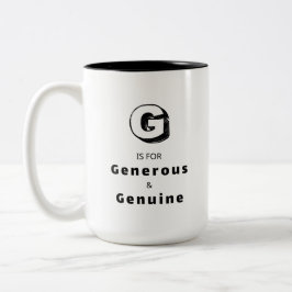 Generous G - パーソナライズド ラグジュアリープレイズマグ ツートーンマグカップ