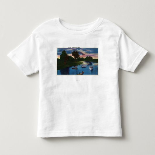 Geneseeの谷公園の船遊び場面 トドラーTシャツ (正面)