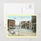 Genesee & Water通り、シラキュース、ニューヨークヴィンテージ ポストカード (正面/裏面)