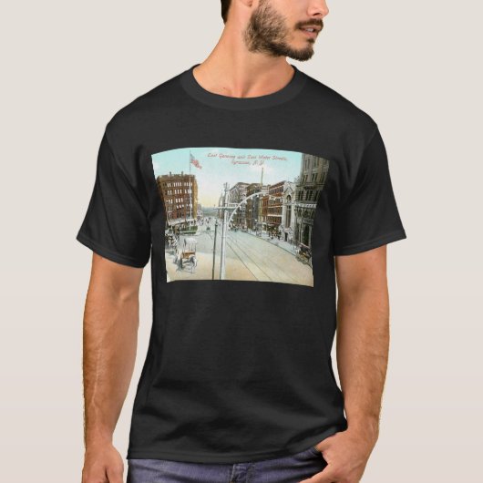 Genesee & Water通り、シラキュース、ニューヨークヴィンテージ Tシャツ (正面)