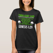 Genesis 129 Plant Based Diet Vegan Vegetarian Bibl Tシャツ (正面)